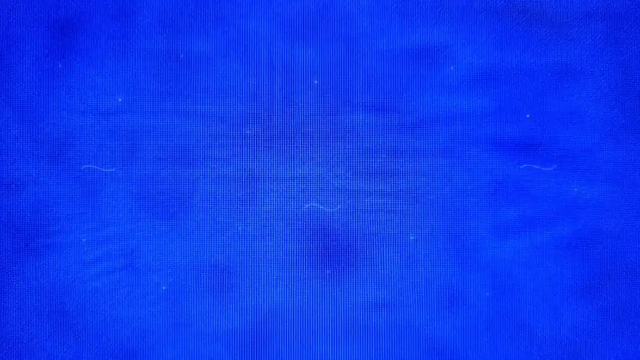 Blue microscope view showing specks and short fibers on the filter membrane